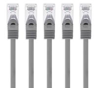 1aTTack.de® Cavo ethernet Gigabit categoria 7 con plug RJ45 categoria 6a (doppia schermatura), 500 MHz Grigio / 5 pz 3 m