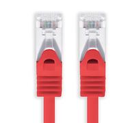 1aTTack.de® Cavo ethernet Gigabit categoria 7 con plug RJ45 categoria 6a (doppia schermatura), 500 MHz Rosso / 1 pz 1 m