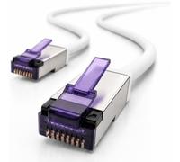 1aTTack.de - Cavo patch CAT6a Superflex Ethernet Gigabit LAN RJ45 CAT6 A 10000 Mbit s SFTP PIMF 500 MHz compatibile con CAT6 CAT5 - bianco - 1 pezzo