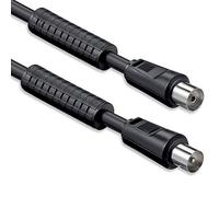 1aTTack.de - Cavo per antenna con connettore coassiale F da maschio a femmina, a doppia, tripla o quadrupla schermatura, 75 db /85 db / 100 db / 110 db / 120 db / 125 db