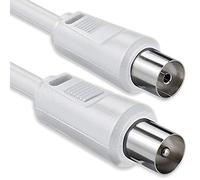 1aTTack.de - Cavo per antenna con connettore coassiale F da maschio a femmina, a doppia, tripla o quadrupla schermatura, 75 db /85 db / 100 db / 110 db / 120 db / 125 db