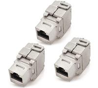 1aTTack.de Keystone Cat.6a Connettore a spostamento d'isolamento 180 ° senza attrezzi su presa RJ45 AWG 23 a AWG 26