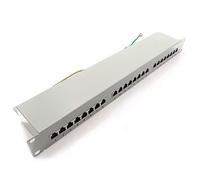 1aTTack.de Patch Panel CAT5 CAT6 CAT7 - Presa di rete RJ45 Keystone, alloggiamento in metallo CAT5e 24 porte bianco Patchpanel CAT5e
