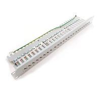 1aTTack.de Patch Panel CAT5 CAT6 CAT7 - Presa di rete RJ45 Keystone, alloggiamento in metallo CAT6a 24 porta bianco Patchpanel CAT6a