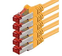 1aTTack.de x 1 m - Cavo di rete Cat 6 Cavo patch Cat 6 RJ45 SFTP - Giallo