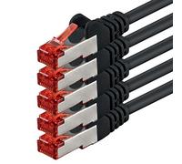 1aTTack.de x 10 m - Cavo di rete Cat 6 Cavo patch Cat 6 RJ45 SFTP - Nero