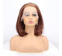 1b#Black Curly Front Side Part Short Natural Black Front Loose Ondulato Naturale Linea dei capelli naturale resistente al calore sintetico pieno morbido per le donne Drag 35,6 cm