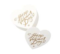 1Bag Etichetta Cuore di San Valentino Lettera di Colore Dorato Romance Decori di Imballaggio per Confezione Regalo e Progetti Creativi Etichetta Regalo di Carta