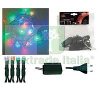 1BLISTER LUCCIOLE A LED MULTICOLOR LUCE FISSA PER INTERNO 50 LED MT.1,9 + 7,4: