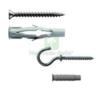1BLISTER TASSELLO NYLON MM 6 CON VITE 3,5 X 50 PZ. 20: