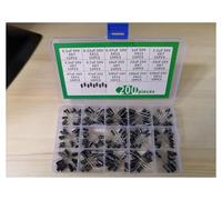 1box 15Value-200pcs Aluminum Electrolytic Capacitor Kit 10V/16V/25V/50V 220uf 100uf 47uf 33 22 10 4.7 3.3 2.2 1 0.47 0.22 0.1 Uf