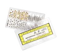 1Box Estensore stelo e corone per orologio, kit di strumenti di ricambio per riparazione accessori, corone per orologio con barra di estensione per orologio ad alta durezza, per orologiai/riparatore