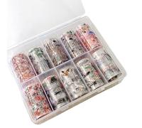 1Box Nails Art Folil Transfer Adesions Decals Flower Ladies Fingingernail Decori Manicure Tatuati