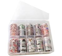 1Box Nails Art Folil Transfer Adesions Decals Flower Nails Ladies Fingingernail Decori Manicure Tatuati
