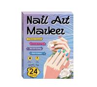 1Box Unghie creative Art Tool Point Graffiti Punteggiatura Penna per Espressione Creativa Impermeabile Quick Dry Punta Fine Precisioni Art Pen
