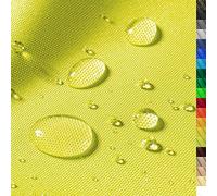 1buy3 "MONACO" Tessuto impermeabile di poliestere | 200cm x 160cm | colonna d' acqua di 12.000 mm | Colore 06 | Giallo limone | Tessuto di poliestere largo 160cm al metro impermeabile ESTERNO