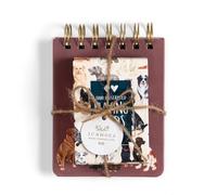 1Canoe2 Mazzo di carte da gioco con blocco punteggio, design illustrato a mano, 52 carte, quaderno rilegato a spirale (Furry Friends Dogs)