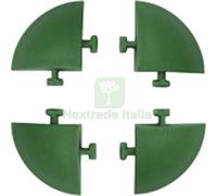 1CF ANGOLARE X PIASTRELLA AUTOBLOCCANTE PP VERDE CM 5X5 H.CM 2,5 CF=PZ 4: