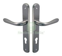 1CF MANIGLIA GOCCIA CROMO PLACCA FORO SAGOMATO ZAMA CROMO SATINATA Q8 I.MM 90 C: