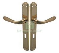 1CF MANIGLIA GOCCIA OTTONE PLACCA FORO PATENT ZAMA OTTONE LUCIDO Q8 I.MM 70 CF=: