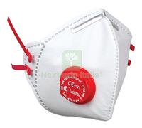 1CF MASCHERINA MONOUSO FFP2 NR D + VALVOLA IRUDEK BIANCA PIEGHEVOLE BUSTA SINGO: