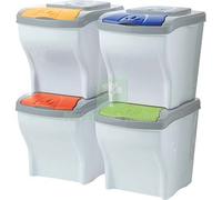 1CF PATTUMIERA IMMONDIZIA POKER SET BAMA COLORI MIX LT 20 CM 40X28 H.CM 31 CF=P: