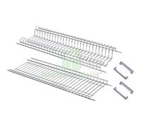 1CF SCOLAPIATTI SCOLABICCHIERI ACCIAIO CROMATO SUPP LATERALI PLT L.CM 76: