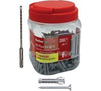 1CF TASSELLO NYLON SX 6S PLUS VITE TSP PROPACK FISCHER CF=PZ 200 + 1 PUNTA SDS :