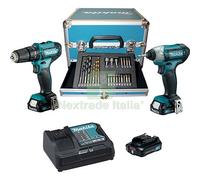 1CF TRAPANO AVVIT BATTERIA KIT CLX228SAX2 MAKITA HP333D +TD110D VOLT 12X3 AH 2 :