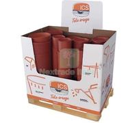 1CF VASO TONDO + SOTTOVASO JUMBOX THEA ICS PP TERRACOTTA CM 16 40 CF=PZ 1140: