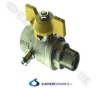 1cm X 1.3cm Gas Isolante Leva Valvola Con Test Point 3/8 Maschio X 1/2 Femminile