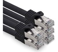 1CONN 0,25 m - nero - 5 pezzi CAT.7 cavo Ethernet cavo di rete (cavo grezzo) S-FTP LSZH PIMF 10 GB S RJ45 spina Cat6a