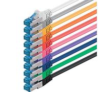 1CONN 10 x 3,0 m - CAT-6a Cavo di rete Ethernet Cable Lan Patch RJ-45 maschio SFTP 10 GB/s - 10 pezzi 10 colori