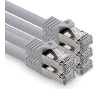 1CONN 5,0 m - grigio - 5 pezzi CAT.7 cavo Ethernet cavo di rete (cavo grezzo) S-FTP LSZH PIMF 10 GB S RJ45 spina Cat6a