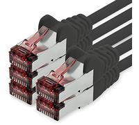 1CONN Cavo di Rete Cat6 0,25m Nero - 5 x Cavo Patch LAN Cat 6 Cavo di Rete LAN Sftp Pimf Lszh Rame 1000 Mbit s