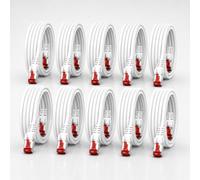 1CONN Cavo di rete Cat6 10 x 0,25 m bianco Cavo Ethernet Cavo LAN Cavo di rete LAN Cat6 Cavo patch SFTP PiMF 1000 Mbit/s