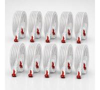 1CONN Cavo di rete Cat6 10 x 0,5 m cavo Ethernet trasparente cavo LAN cavo di rete LAN Cat6 cavo patch SFTP PiMF 1000 Mbit/s