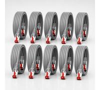 1CONN Cavo di rete Cat6 10 x 1 m grigio Cavo Ethernet Cavo LAN Cavo di rete LAN Cat6 Cavo patch SFTP PiMF 1000 Mbit/s