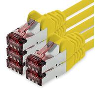 1CONN Cavo di Rete Cat6 1m Giallo - 5 x Cavo Patch LAN Cat 6 Cavo di Rete LAN Sftp Pimf Lszh Rame 1000 Mbit s