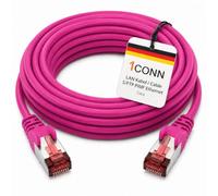 1CONN Cavo di rete Cat6 2 m magenta Cavo Ethernet Cavo LAN Cavo di rete LAN Cat6 Cavo patch SFTP PiMF 1000 Mbit/s