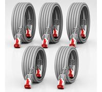 1CONN Cavo di rete Cat6 5 x 0,25 m grigio Cavo Ethernet Cavo LAN Cavo di rete LAN Cat6 Cavo patch SFTP PiMF 1000 Mbit/s