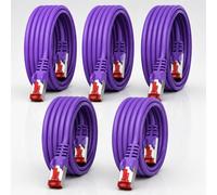1CONN Cavo di rete Cat6 5 x 0,25 m viola Cavo Ethernet Cavo LAN Cavo di rete LAN Cat6 Cavo patch SFTP PiMF 1000 Mbit/s