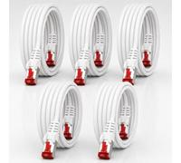 1CONN Cavo di rete Cat6 5 x 0,5 m bianco Cavo Ethernet Cavo LAN Cavo di rete LAN Cat6 Cavo patch SFTP PiMF 1000 Mbit/s