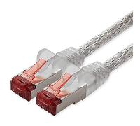 1CONN Cavo di Rete Cat6 50m Trasparente - 1 x Cavo Patch LAN Cat 6 Cavo di Rete LAN Sftp Pimf Lszh Rame 1000 Mbit s