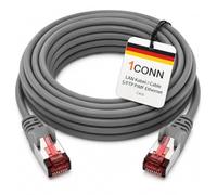 1CONN Cavo di rete Cat6 7,5 m grigio Cavo Ethernet Cavo LAN Cavo di rete LAN Cat6 Cavo patch SFTP PiMF 1000 Mbit/s