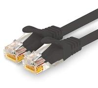 1CONN - Cavo di rete da 0,25 m, Ethernet, LAN, cavo patch per la massima velocità Internet e collega tutti i dispositivi con presa RJ 45 nero - 1 pezzo