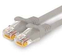 1CONN - Cavo di rete da 0,25 m, Ethernet, LAN, cavo patch per la massima velocità Internet e collega tutti i dispositivi con presa RJ 45 grigio - 1 pezzo