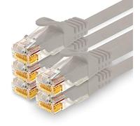 1CONN - Cavo di rete da 2,0 m, Ethernet, LAN e cavo patch per la massima velocità Internet e collega tutti i dispositivi con presa RJ 45 grigio - 5 pezzi