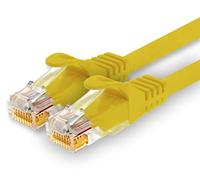 1CONN - Cavo di rete da 2,0 m, Ethernet, LAN e patch per la massima velocità Internet e collega tutti i dispositivi con presa RJ 45 giallo - 1 pezzo
