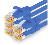 1CONN - Cavo di rete da 2,0 m, Ethernet, LAN e patch per la massima velocità Internet e collega tutti i dispositivi con presa RJ 45 blu - 5 pezzi